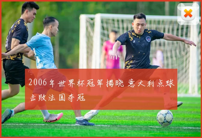 2006年世界杯冠军揭晓 意大利点球击败法国夺冠