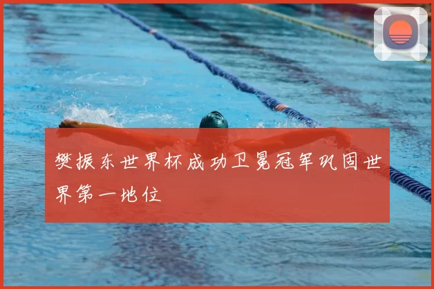 樊振东世界杯成功卫冕冠军巩固世界第一地位